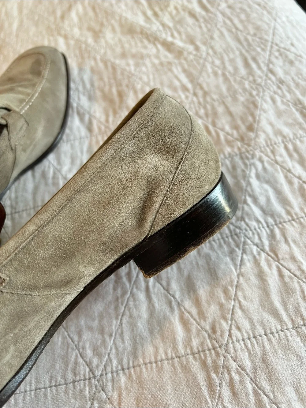 Fratelli Rossetti Estate Men 7 UK 8 US Taupe Suede Horsebit Loafers Shoes Italy